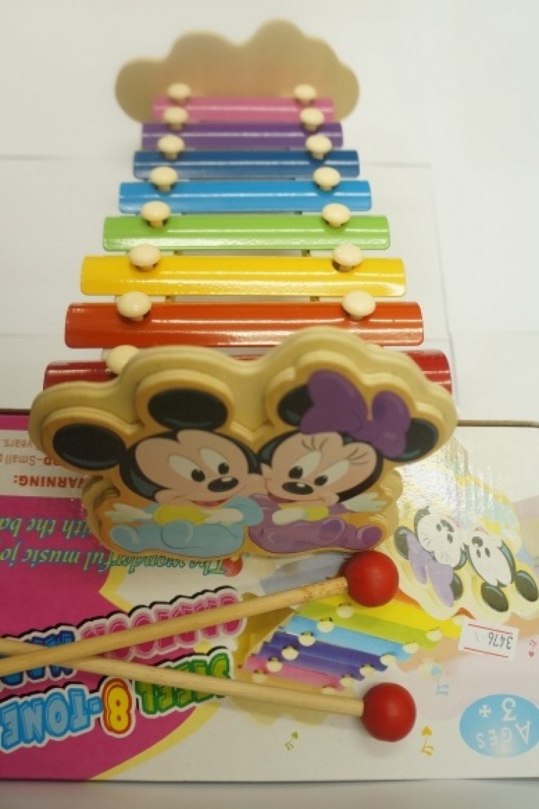 Mickey And Minnie Wooden Xylophone