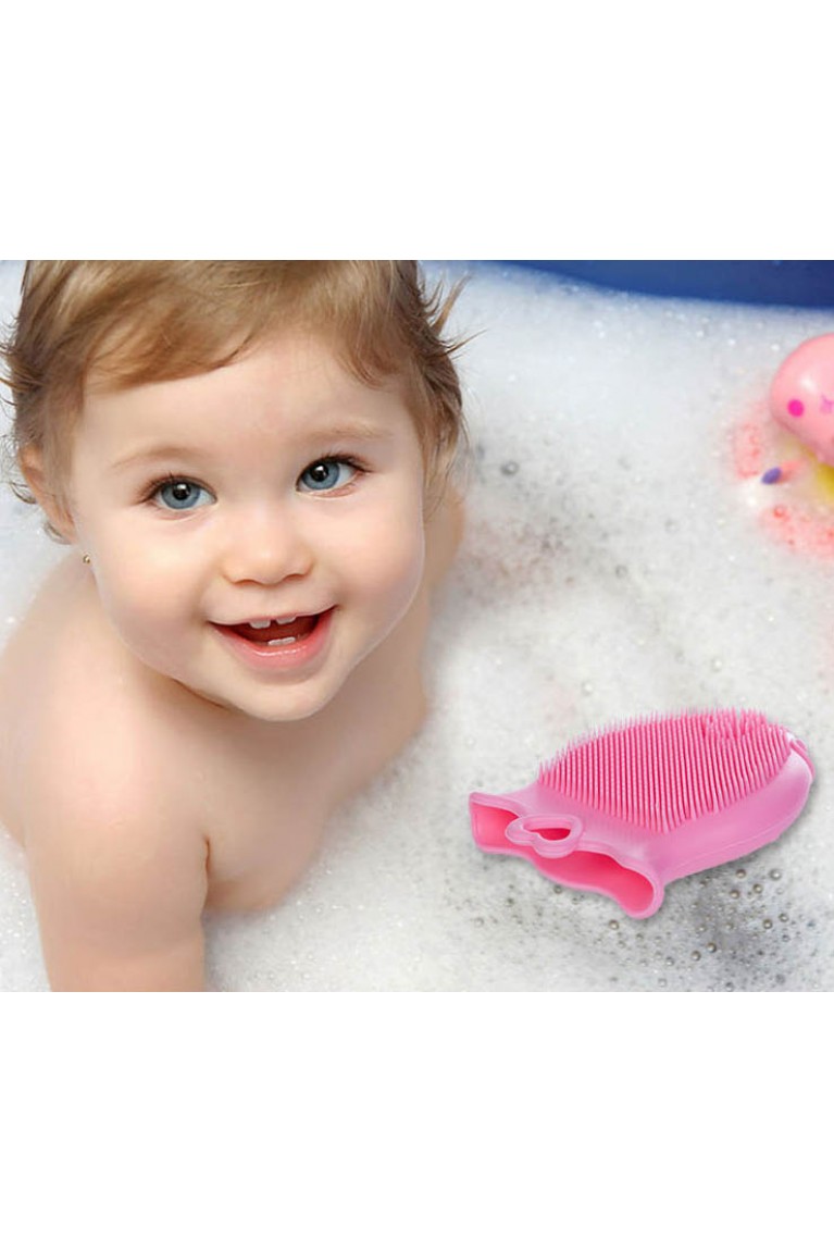 Baby Silicone Shampoo Brush - Green