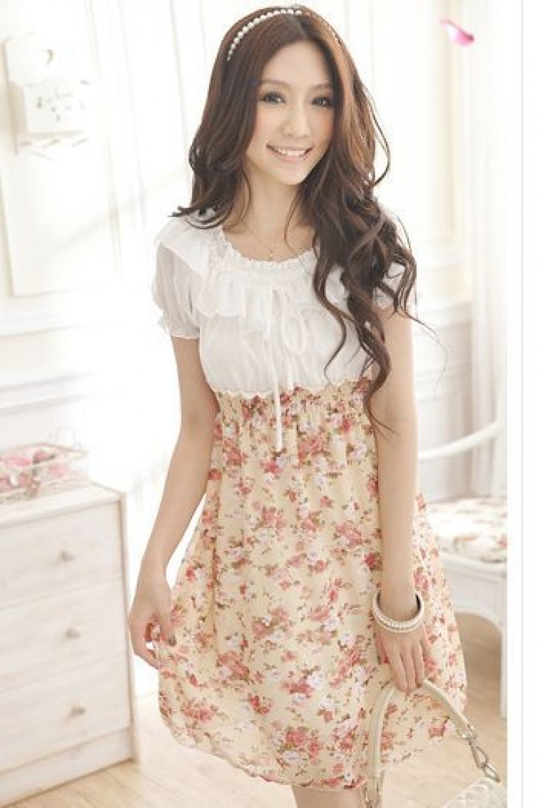 Floral Print Stylish Dress