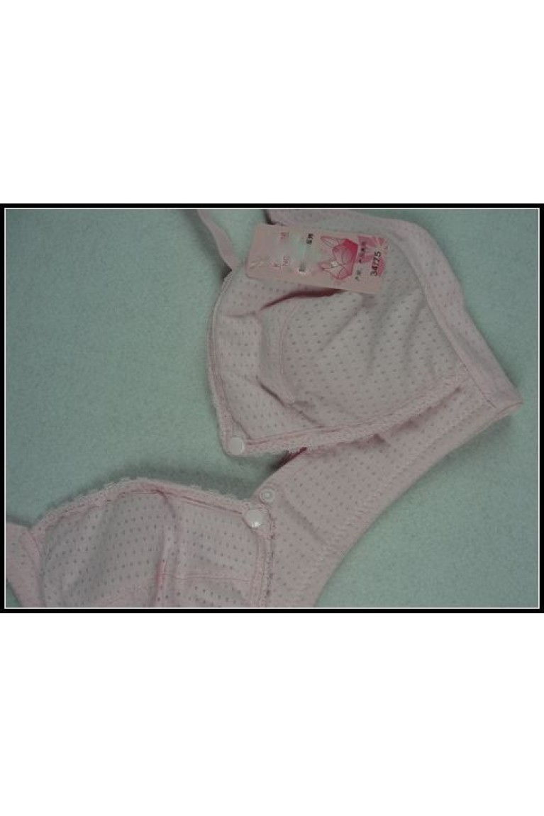 SGM5003 : Sweet Front Button Snap Wire-free Nursing Bra (80,85,90,95B~C) - White