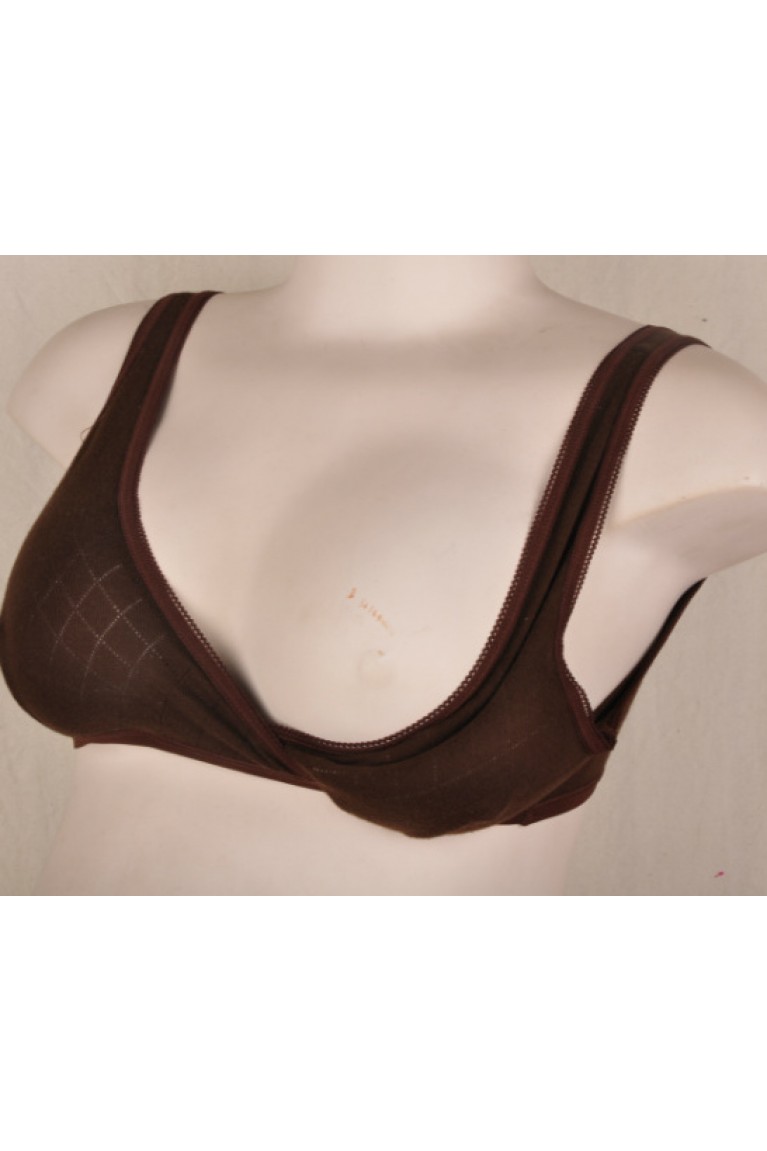 Checker Hole Design Nursing Sleep Bra (M, L)