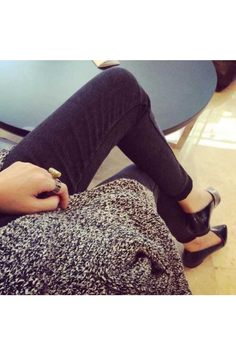 Slim Fit Maternity Denim Long Pants ( M, L, XL, XXL ) - Black