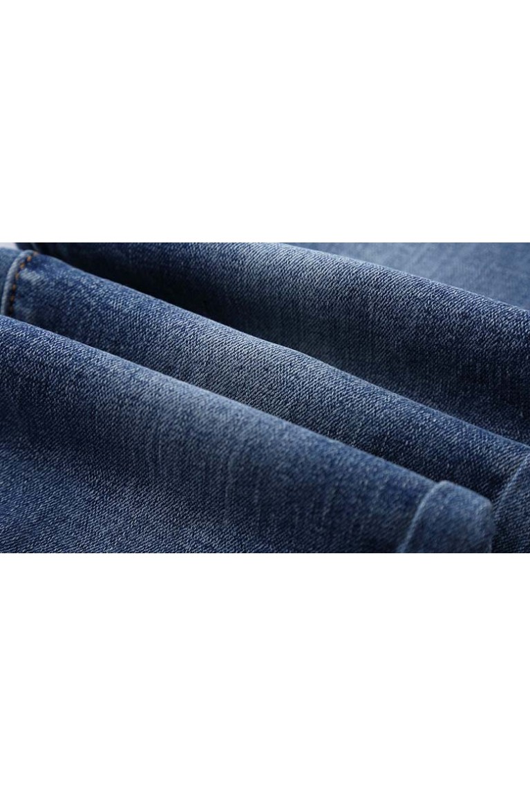 Korean Style Slim Fit Embroidery Leg Opening Maternity Denim Long Pants Jeans ( M, L, XL, XXL, XXXL ) - Blue