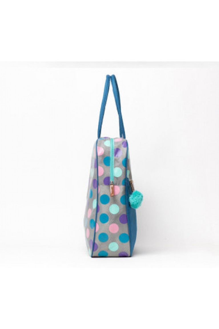 Polka Dot Mummy/Diaper Bag - Blue