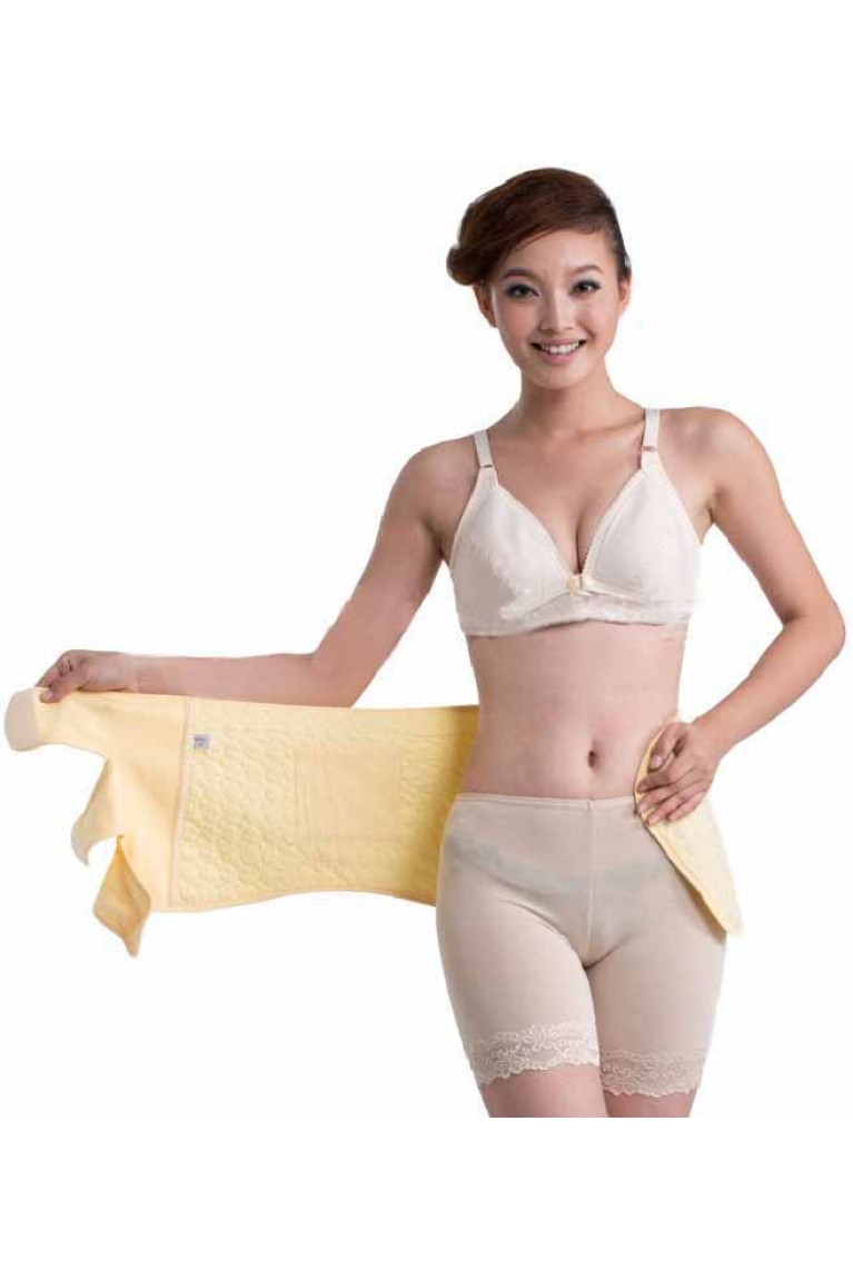 Postpartum Velcro Strip Breathable Belly Band - Yellow