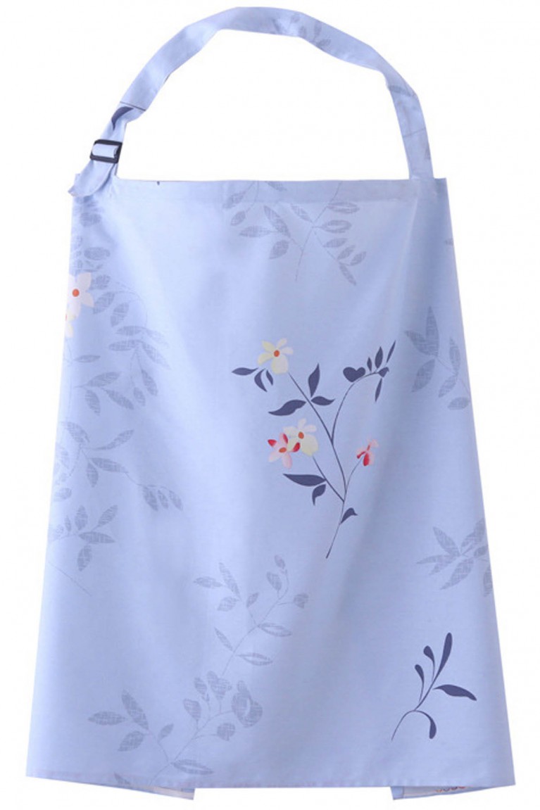 Blue Orchid Flower Nursing Cover - Blue