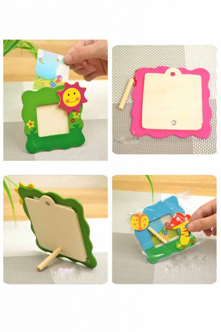 Cute Colorful Wooden Photo Frame - Assorted Design