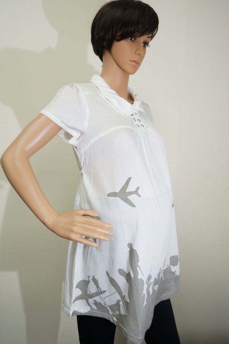SGM81323 : Maternity Warfare Print Blouse