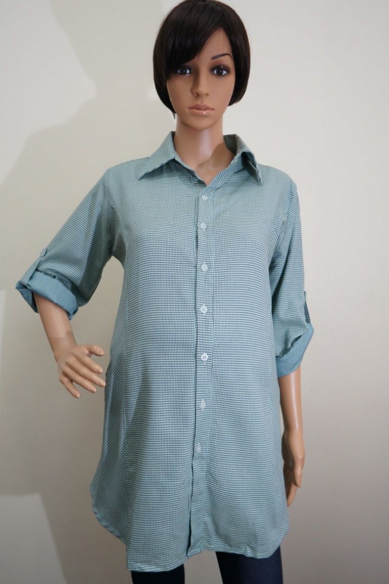 SGM81477 : Simple Style Long Sleeves Maternity Blouse - Green