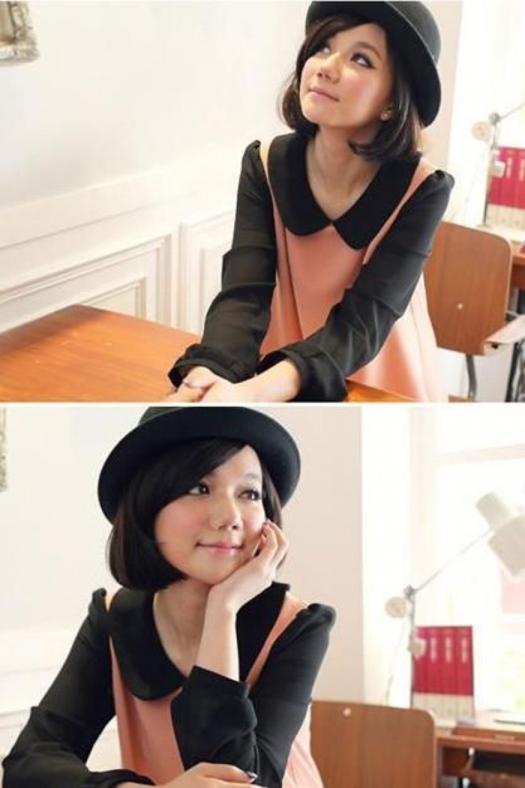 Stylish Peter Pan Collar Long Sleeves Maternity Blouse