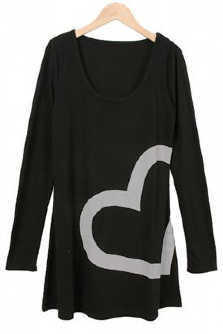 Love Print Maternity Long Tee 