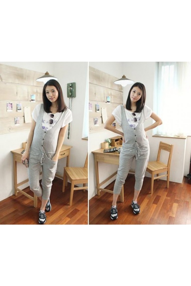 Jump Suit Maternity-Grey