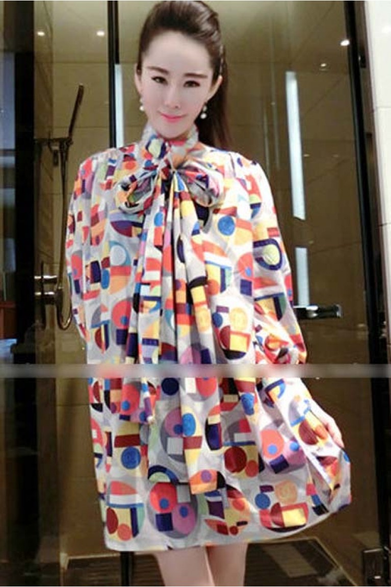 Multicolor Maternity Long Sleeve Blouse