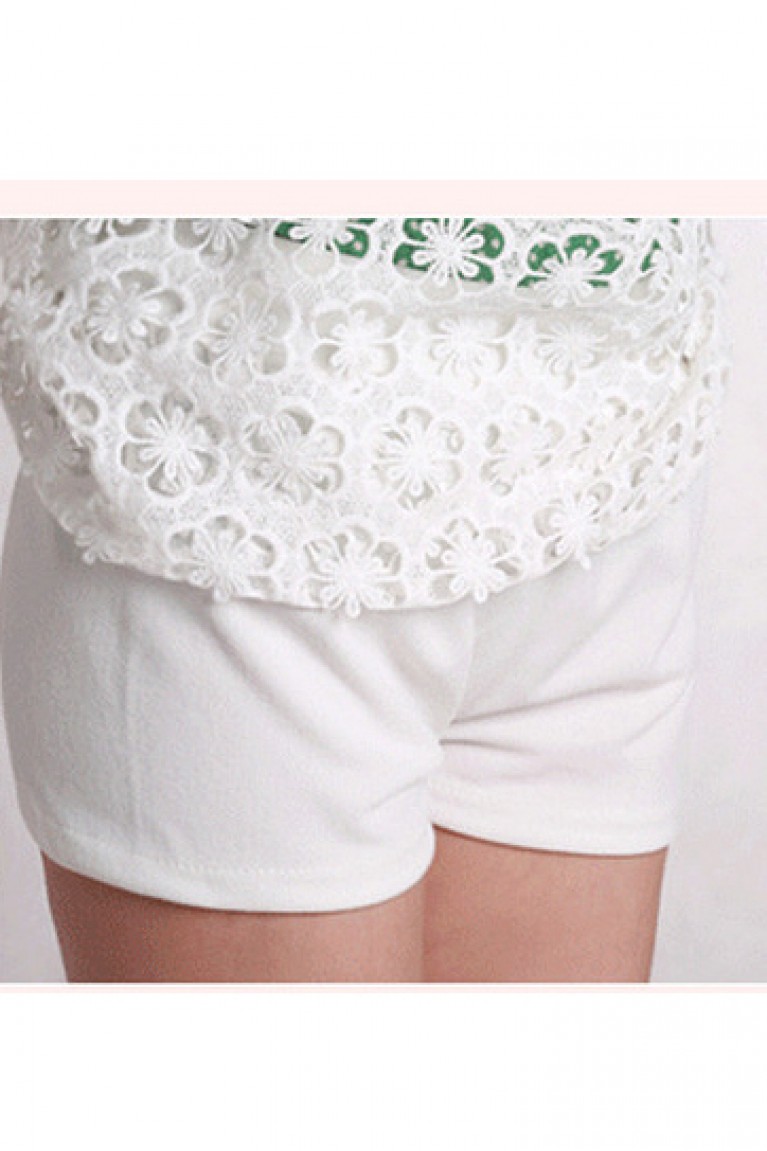 Maternity Crochet Fake Skirt Short Pants