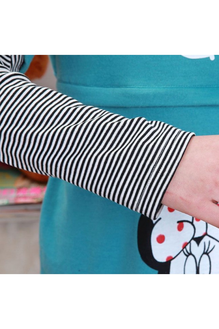SGM8401 : M.Mouse Maternity + Nursing Long Stripe Sleeve Top 