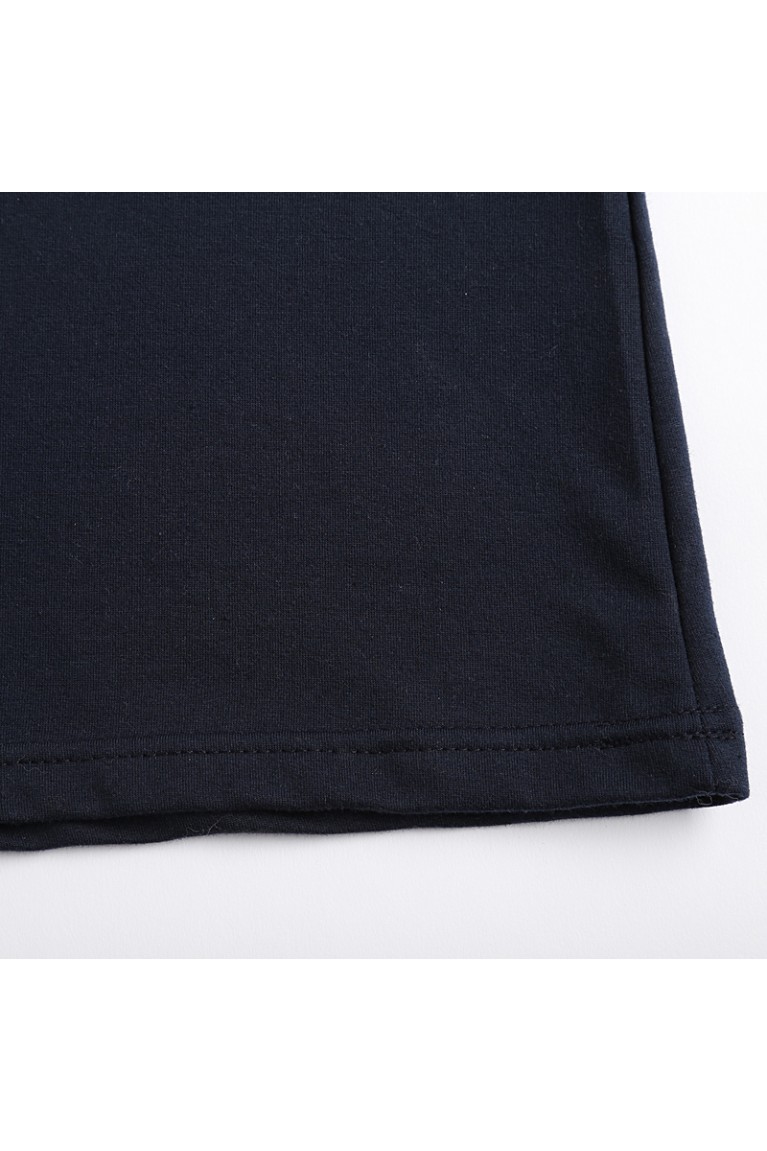 SleeveLess Cut Out Back Maternity Dress + Long Sleeve Top 2pcs - White + Dark Blue