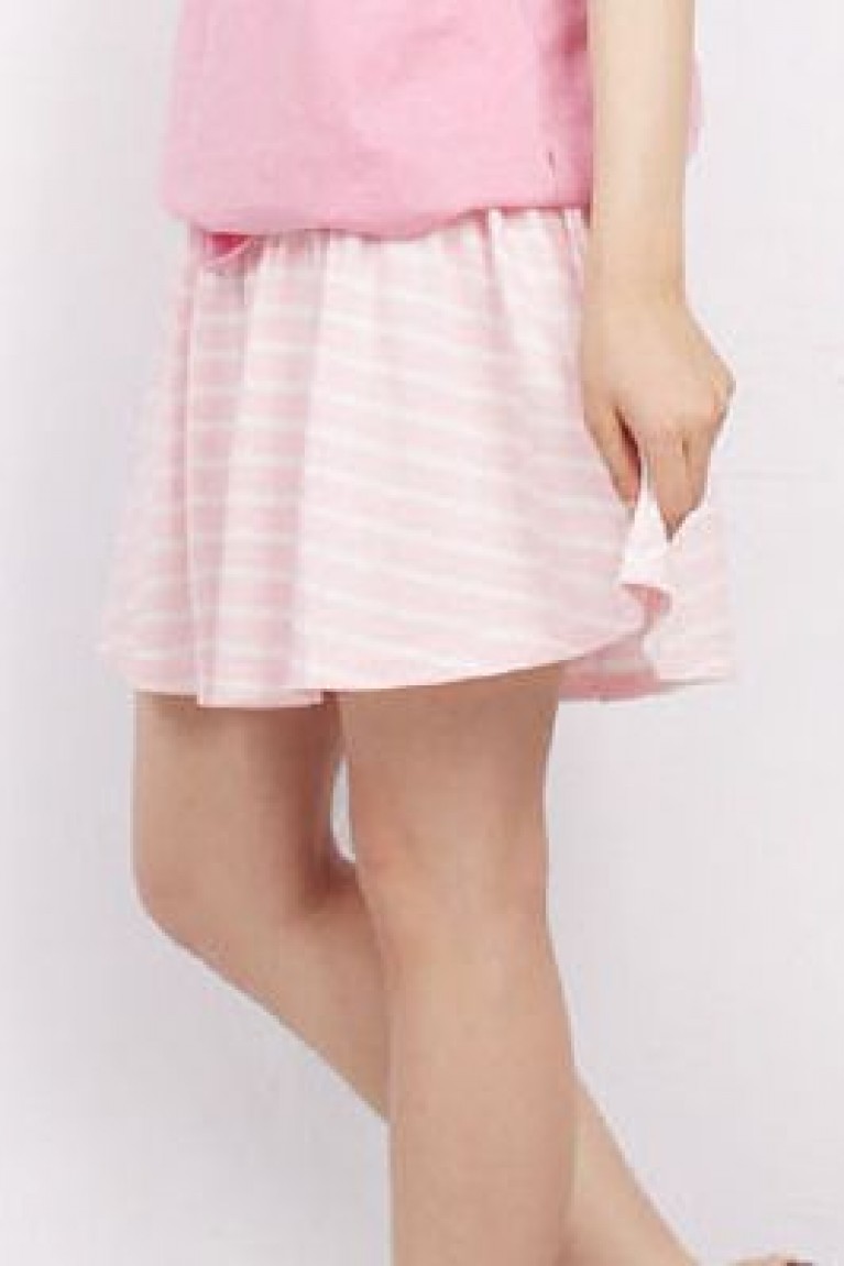 SGM8778 : Maternity Stripe Short Skirt Legging