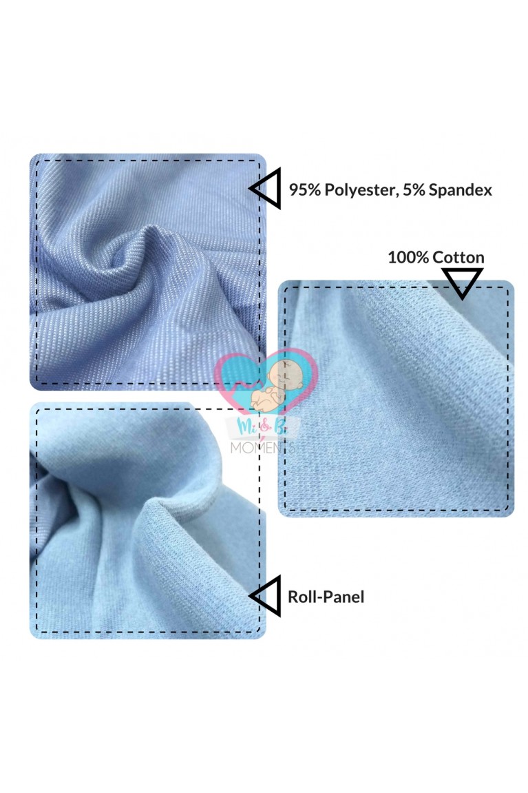 Mi & Bi Moments Maternity Flow-Mi Roll Panel Comfy Pants - Denim Stone Blue