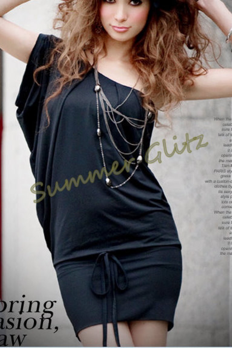 SGL021 : Sexy Pleated One Shoulder Party Dress