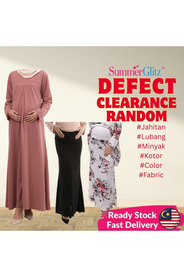 [Defective] SummerGlitz DEFECTIVE ITEM CLEARANCE Stock Maternity Dress Women Pregnant | Baju Ibu Mengandung Menyusu Sale Murah - RANDOM Colour