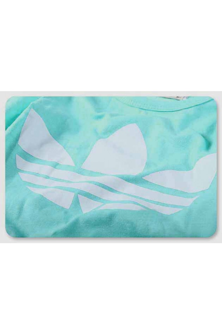 Branded Cyan Long Sleeves + Stripes Pants (2pcs Set) - Cyan+Blue