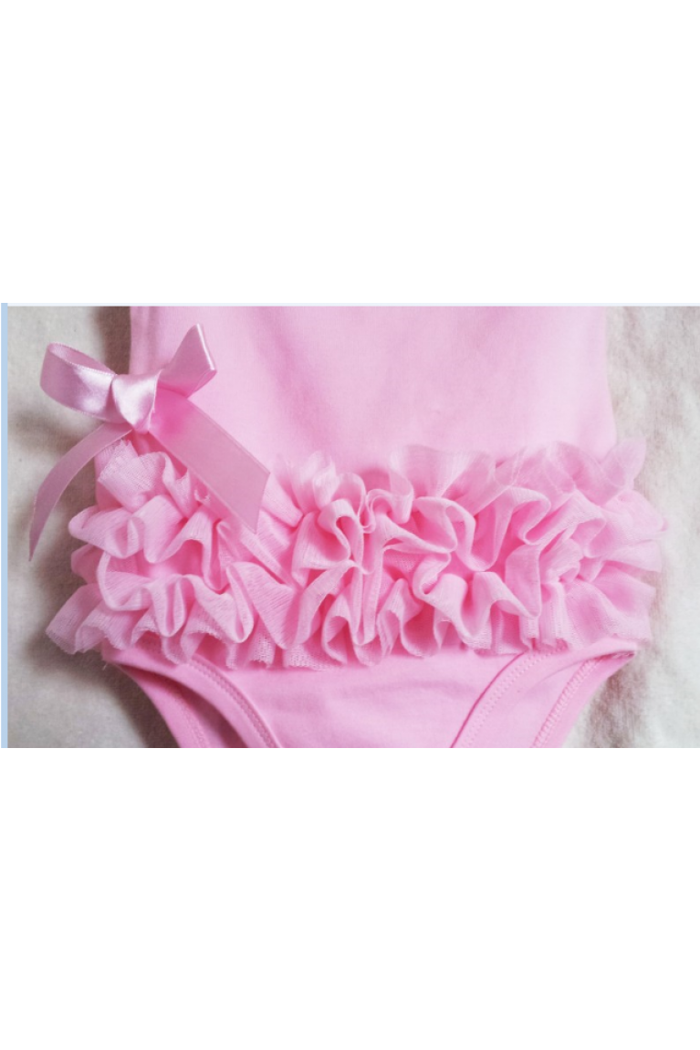 Sweet Bowknot Ballerina Tutu Romper-Pink