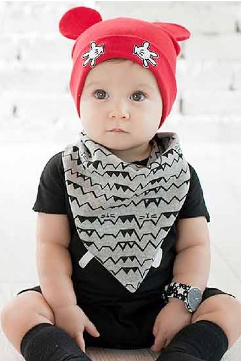 M.Mouse Beanie Hat - Red