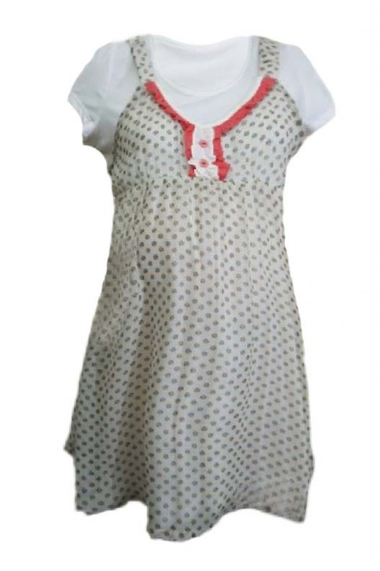 SGM81296 : Maternity Stylish Flowers Chiffon Dress