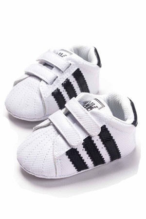Simple Design Pre-walker Shoes - White