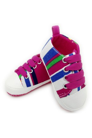 Colourful Design Pre-walker Shoes - Magenta