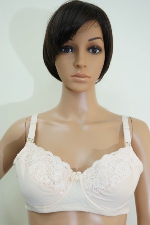 SGM5087 : Lace Front Snap Underwired Nursing Bra - Beige (85, 90)
