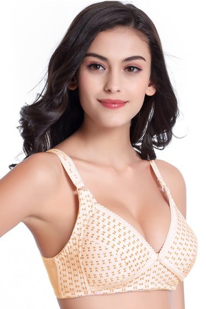 Cute Simple Print Nursing Bra ( 34/75, 36/80, 38/85, 40/90, 42/95, B - C ) - Beige