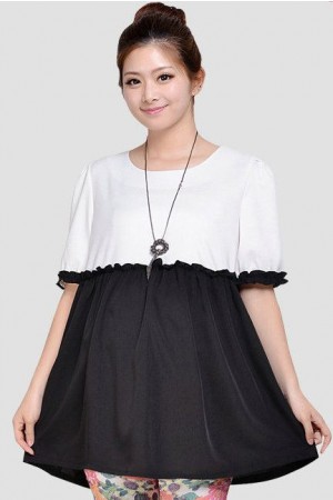 Two Tone Beautiful Plain Blouse