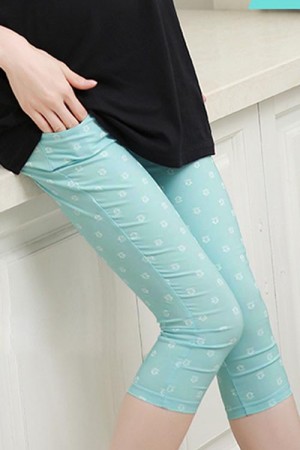 Frank Monkey Print Maternity Capri Pants