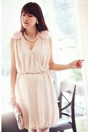 SGM8839 : Maternity Cross Bust Bubble Dress