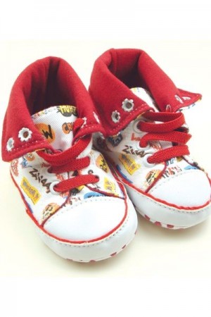 BS065 : Mothercare High Cut Canvas Pre-walker Shoesl - White