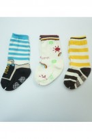 Stylish Boy Anti-Slip Baby Socks (3pairs Set)