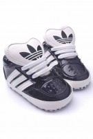 Branded Glossy Pre-walker Shoes - Black