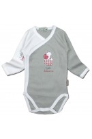 3pcs Set Little Dreams Print Romper-Red+Grey