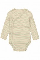 Green and Brown Stripes Baby Romper