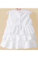 Simple Plain Dress-White