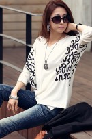 Stylish Ladies Batwing Top - White