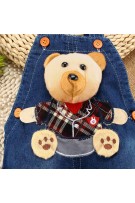 Cute Baby Bear Kids Overalls - Dark Blue