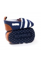 White Stripes Design Pre-walker Shoes - Dark Blue