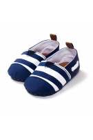 White Stripes Design Pre-walker Shoes - Dark Blue