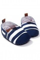White Stripes Design Pre-walker Shoes - Dark Blue