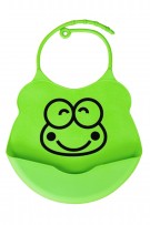 Frog Baby Soft Bib - Green