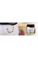Maternity Plain Color Short Pants With Colourful Star Patterns (M, L, XL, XXL) - White