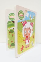 Football Player Sheep Wooden Puzzle Book 