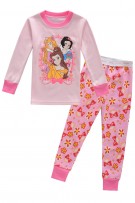 3 Princess Print Long Sleeve Top+Long Pants (2pcs Set) -Pink